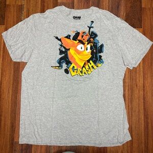 Crash Bandicoot Gray T-Shirt graphic tee activision